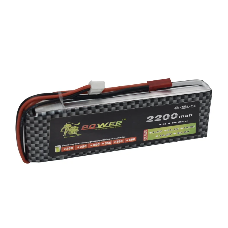 2S Lipo Battery 7.4v 1500/2200/3000/3800/4200/5200/5500/6000mAh 7.4V Dean T XT60 EC5 TRX Plug RC Parts 2S Rechargeable battery