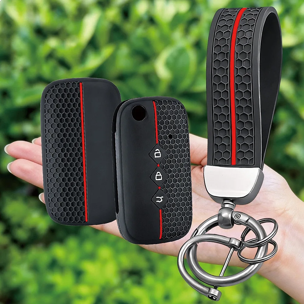 Silicone Remote Car Key Case For Wuling Hongguang S Baojun 510 730 360 560 RS-5 530 630 Chevrolet Aveo Trax Groove Captiva 2024