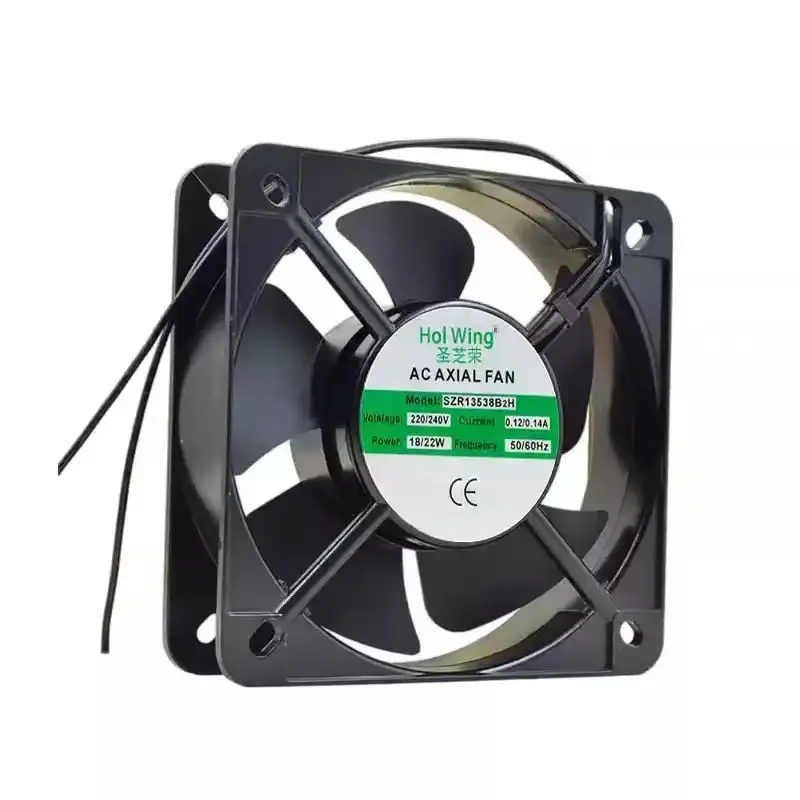 For Hol Wing SZR13538B2H AC 220V 240V 13538 135mm 13.5cm Waterproof Aluminum Frame Cooling Fan for Humidifier Freezer Cabinet