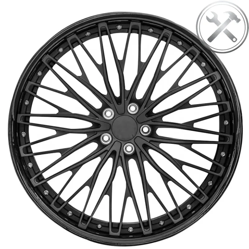 

Hot Sale 2-Piece 18 19 20 21 22 Inch Forged Alloy Wheel Rims Multi Spoke Design 25mm 30mm ET Universal Aftermarket Wheels