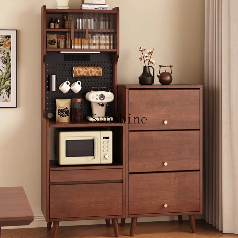 

Solid wood antique coffee and tea cabinet living room kitchen storage cabinet