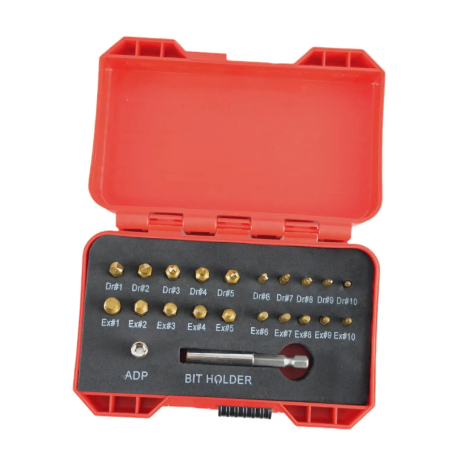 

Powerful Screw Extractor Complete 20 Piece Drill Bit Set Sturdy Tools for Stripped Head Screws Bolts Removal Home Toolbox