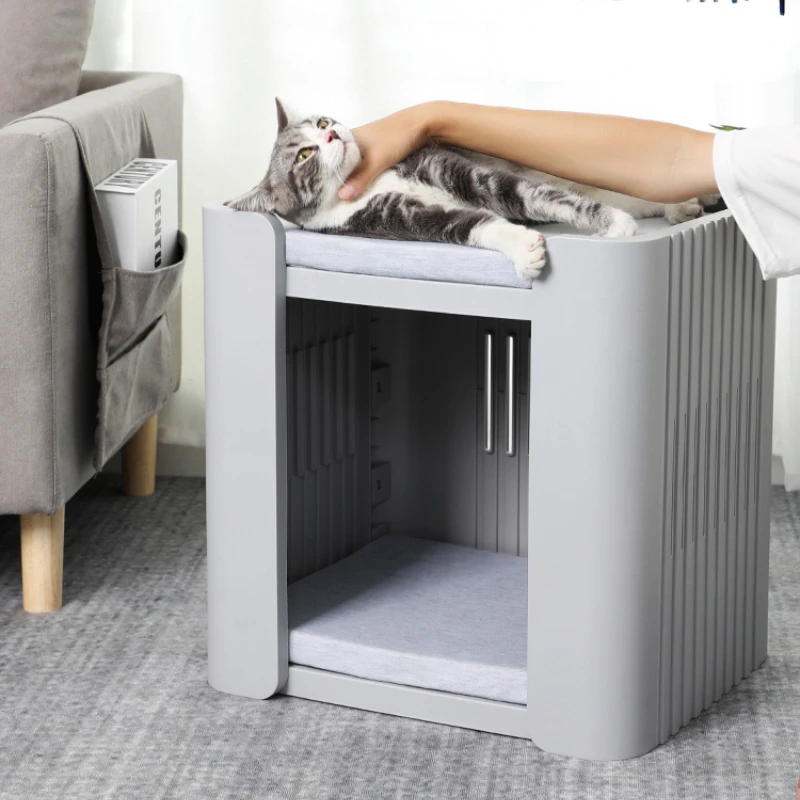 

Double-deck Comfortable Cat Bed - Four Seasons Universal Multi-cat Family Semi-closed Pet House Winter Warm Cat's House Hot Sale