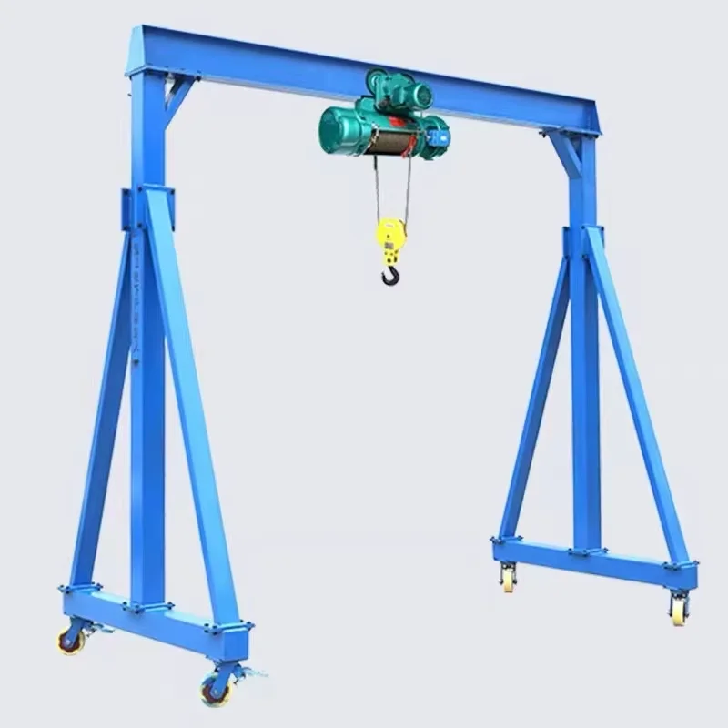 CIF Price Simple Aluminium Mobile Portable 1Ton 2Ton 3Ton Electric Hoist Garage Gantry Crane