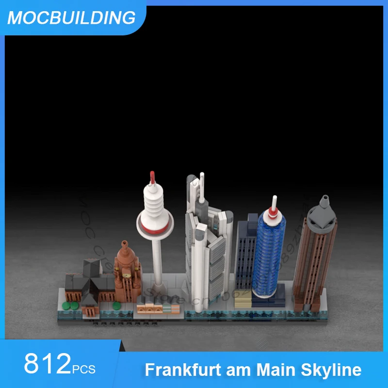 MOC اللبنات فرانكفورت am الأفق الرئيسي العمارة عرض لتقوم بها بنفسك تجميع الطوب مدينة نموذج جمع اللعب الهدايا 812 قطعة #4