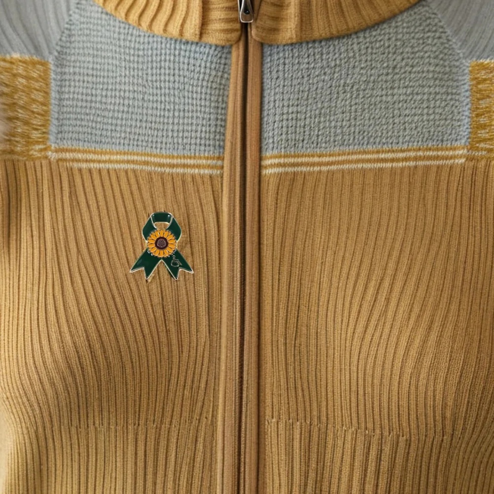 

4Pcs Sunflower Ribbon Badge Disability Awareness Charity Volunteer Event Pin Brooch Alloy Sunflower Pin Badges