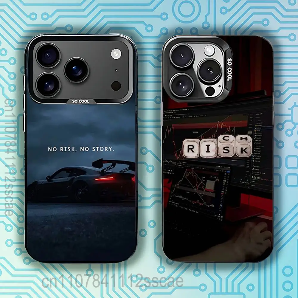

Trading Day Trader Risk Rich Phone Case For iPhone 17,16,15,14,13,12,11,Pro,XS,Max,Plus,Mini,SE4,E Black Matte Shockproof Cover