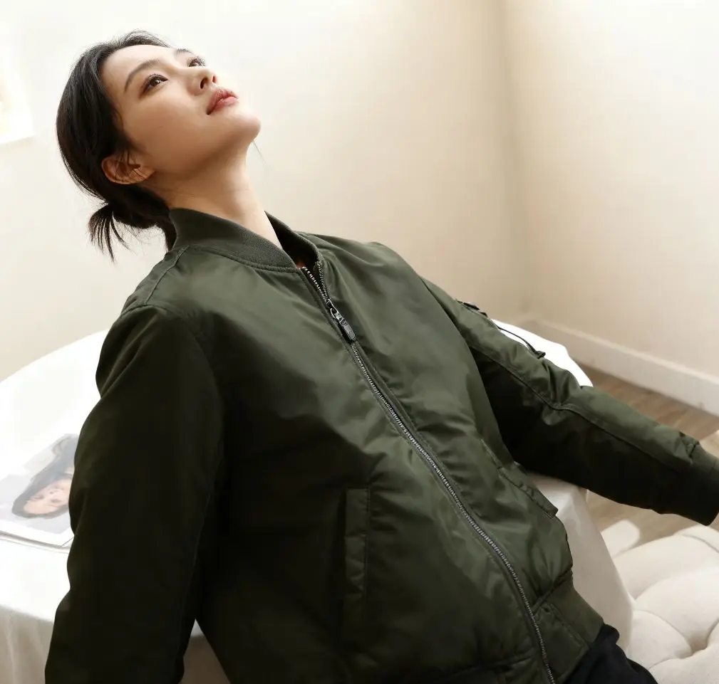 

Bomber Jackets Girls Womens Winter Cropped Nightclub Party Functional OL Highstreet High-Performance Dynamic Metallic Silver Gym