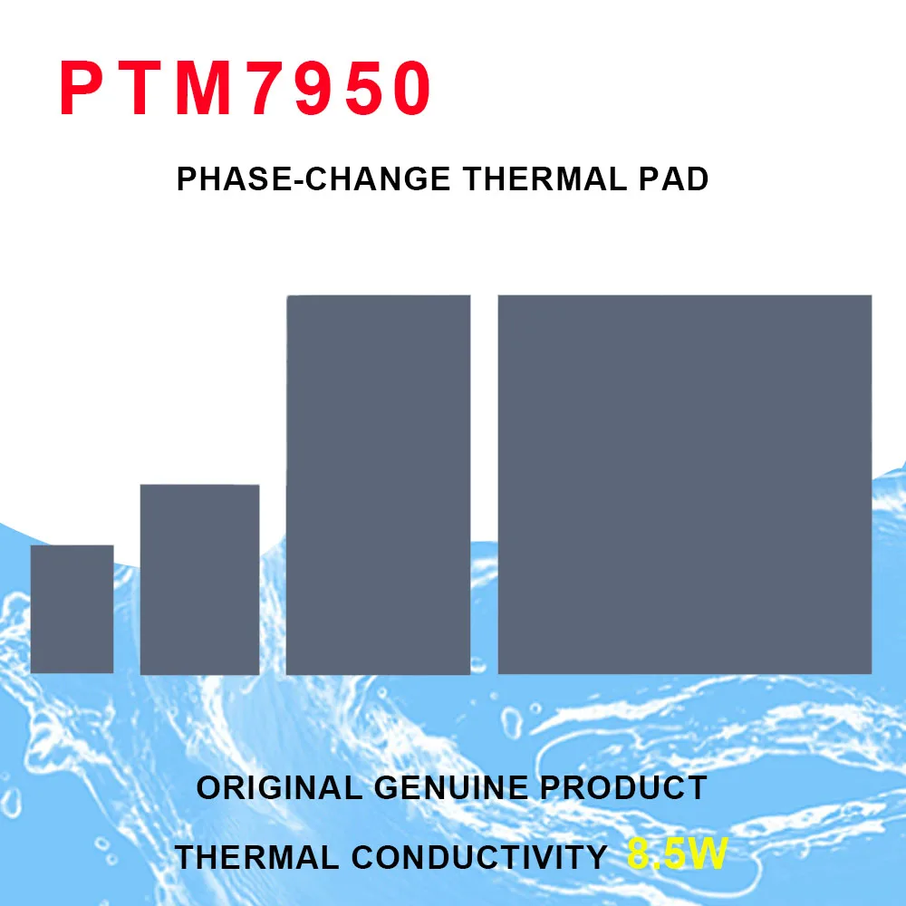 

Для Honeywell PTM7950 термопрокладка, видеокарта процессора ноутбука, графический процессор, фазовое охлаждение, силиконовая смазочная прокладка, прокладка термопрокла