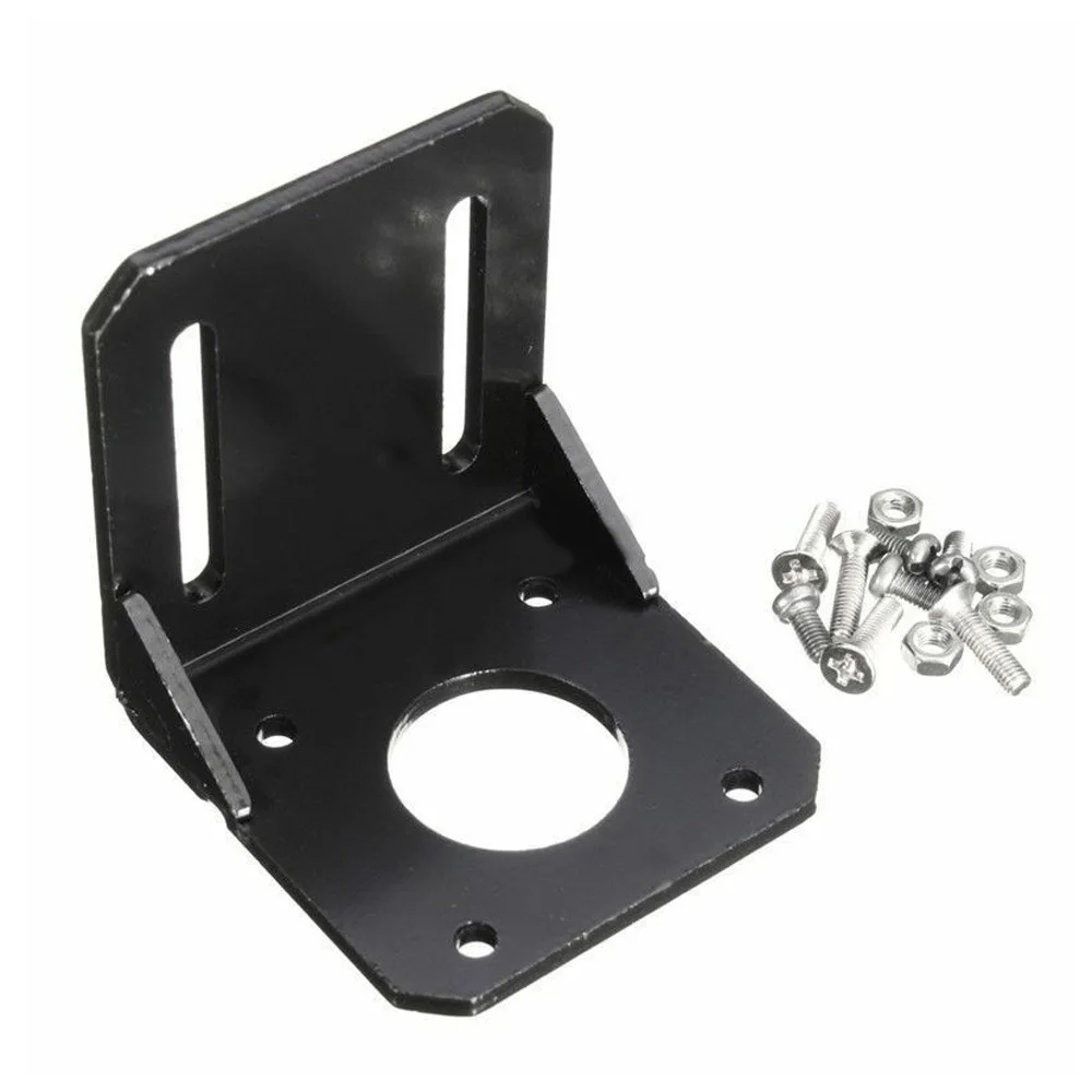 For NEMA17 42mm Stepper Motor Mounting Bracket 50x52x52mm Alloy Steel Hardware with Screws Compatible with 42mm Motors Black