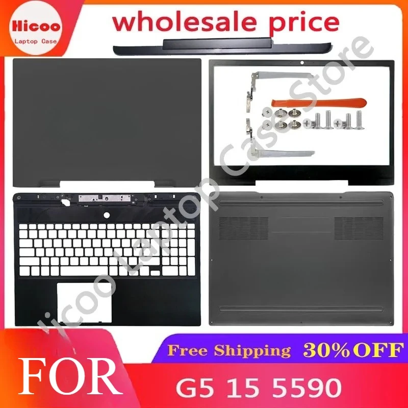 For G5 15 5590 Laptop Case Replacement LCD Back Cover/Front Frame/Palm Rest/Bottom Cover/Hinge/Pressure Strip