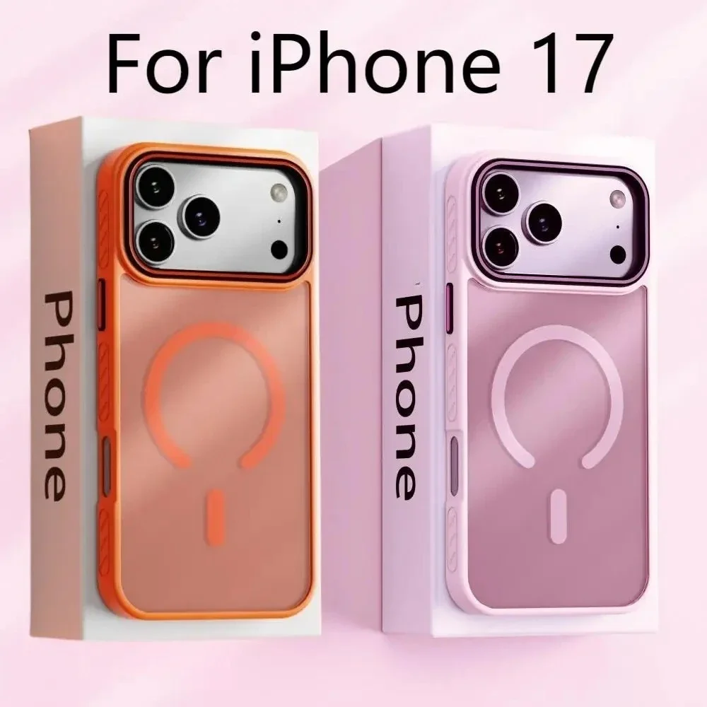 

Новый матовый полупрозрачный магнитный чехол для телефона для 17 17 Air 17Pro 17 Pro Max для Magsafe, противоударный чехол с беспроводной зарядкой