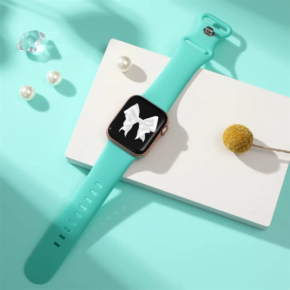 Спортивные ремешки для Apple Watch 44 мм 40 мм 49 мм 45 мм 41 мм 38/42 мм correa Силиконовый браслет iWatch ultra 2 series 9 8 7 6 5 3 SE