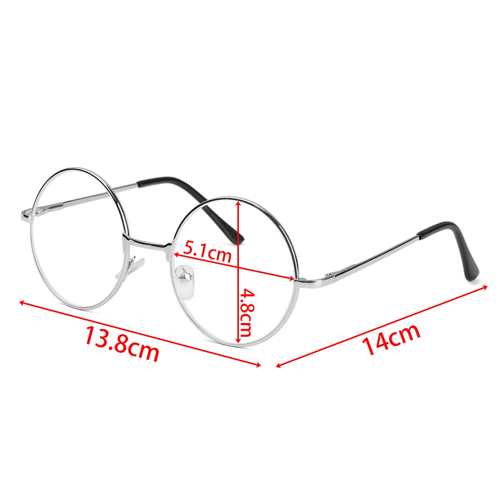 Vintage Round Nerd Myopia Glasses for Women Men Classic Metal Frame Short Sighted Glasses Vision Care -1.00~-4.0 Diopter Eyewear