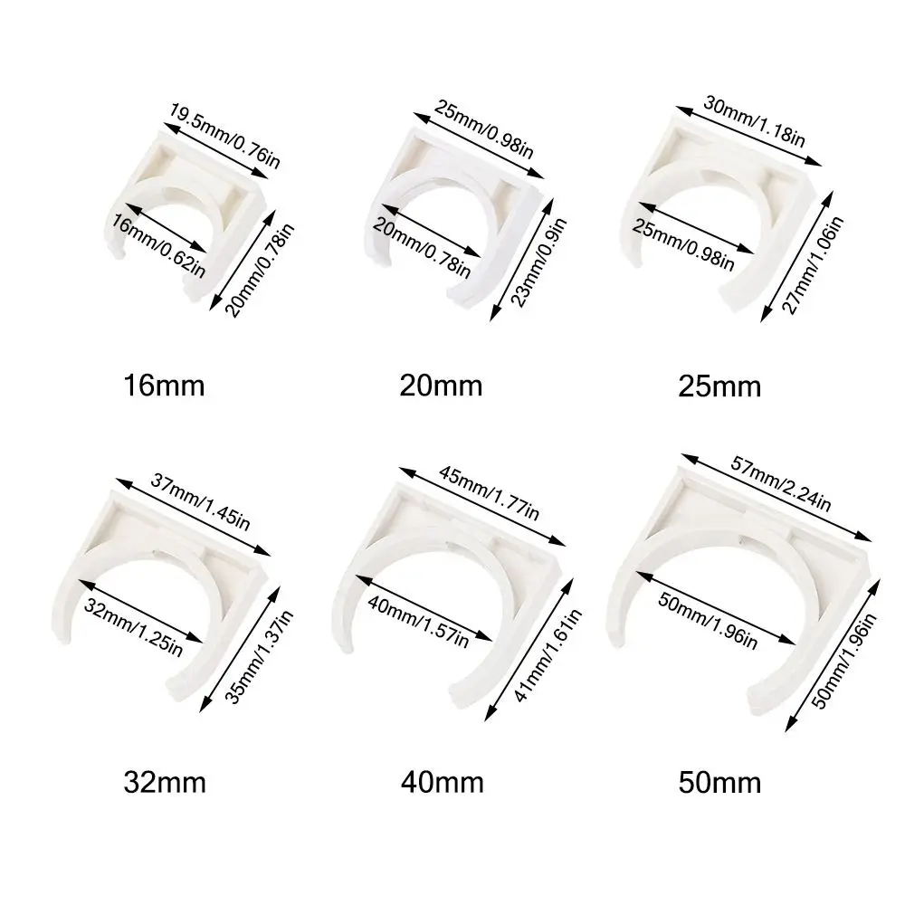 10 szt. Obejma rurowa nawadnianie ogrodu akwarium Adapter do podlewania rura wodna mocowanie zatrzaskowe stałe 16/20/25/32/40/50mm