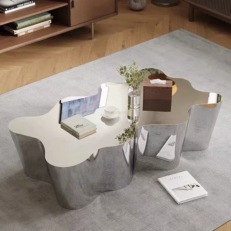 

For Stainless Steel Mirror Coffee Tables Designer Corner Table Home Sofa Side Table Decoration Luxury Living Room Furniture
