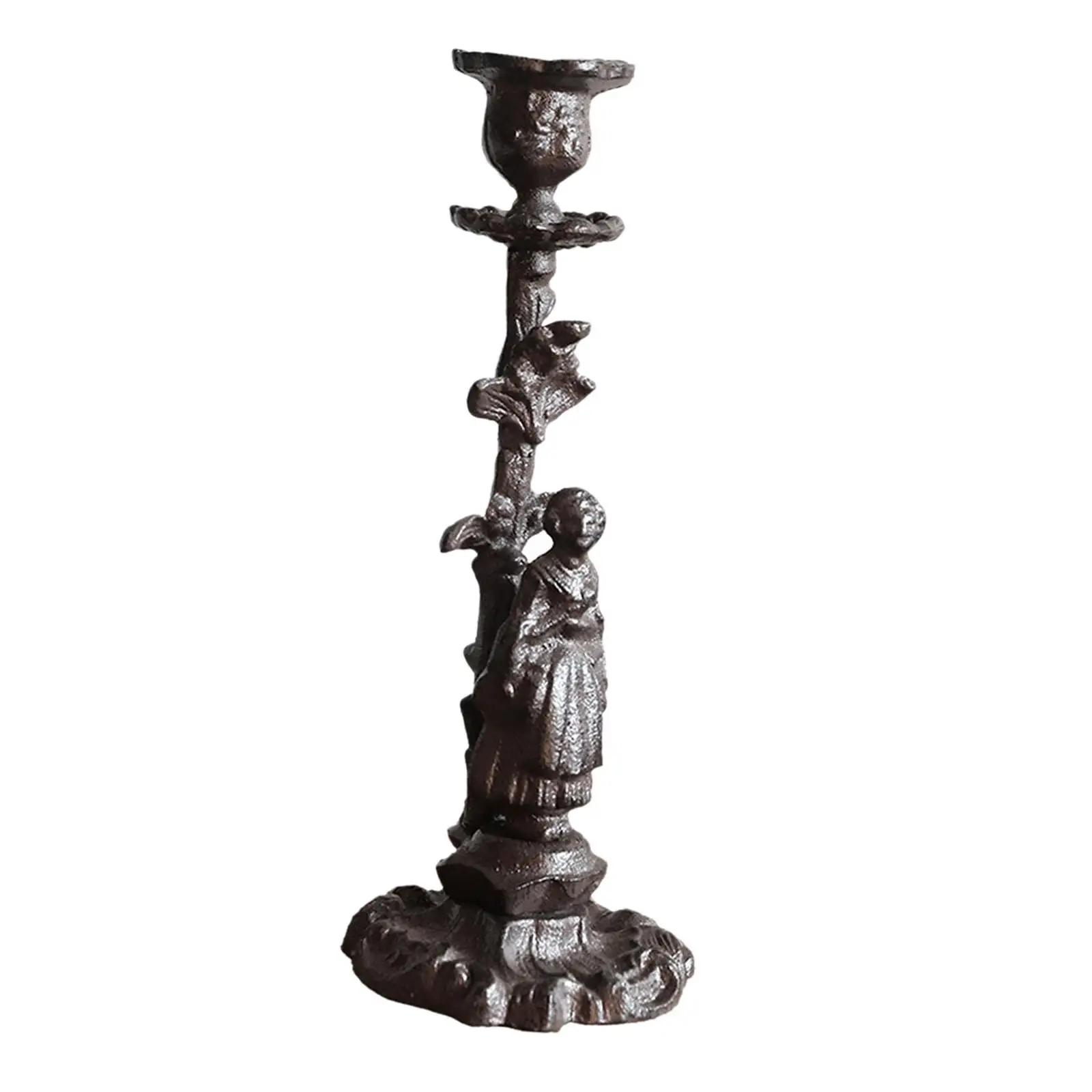 Antique Style Candle Holder Iron Decorative Candlestick Holder Dining Table Centerpiece for Home Decor Wedding Receptions