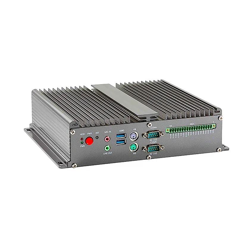 Fanless MINI BOX PC  intel J1900 cpu  Industrial Computer 2LAN 6COM 6USB