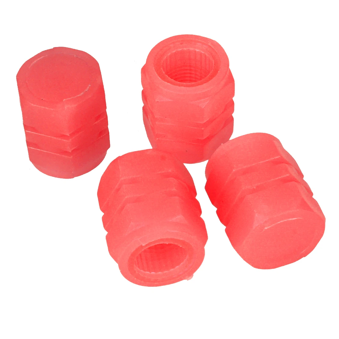 8pcs/Set Fluorescent Luminous Tire Valve Stem Cap Dust Covers Universal for Car Truck SUV Bus Motorcycle Bicycle Blue/Red