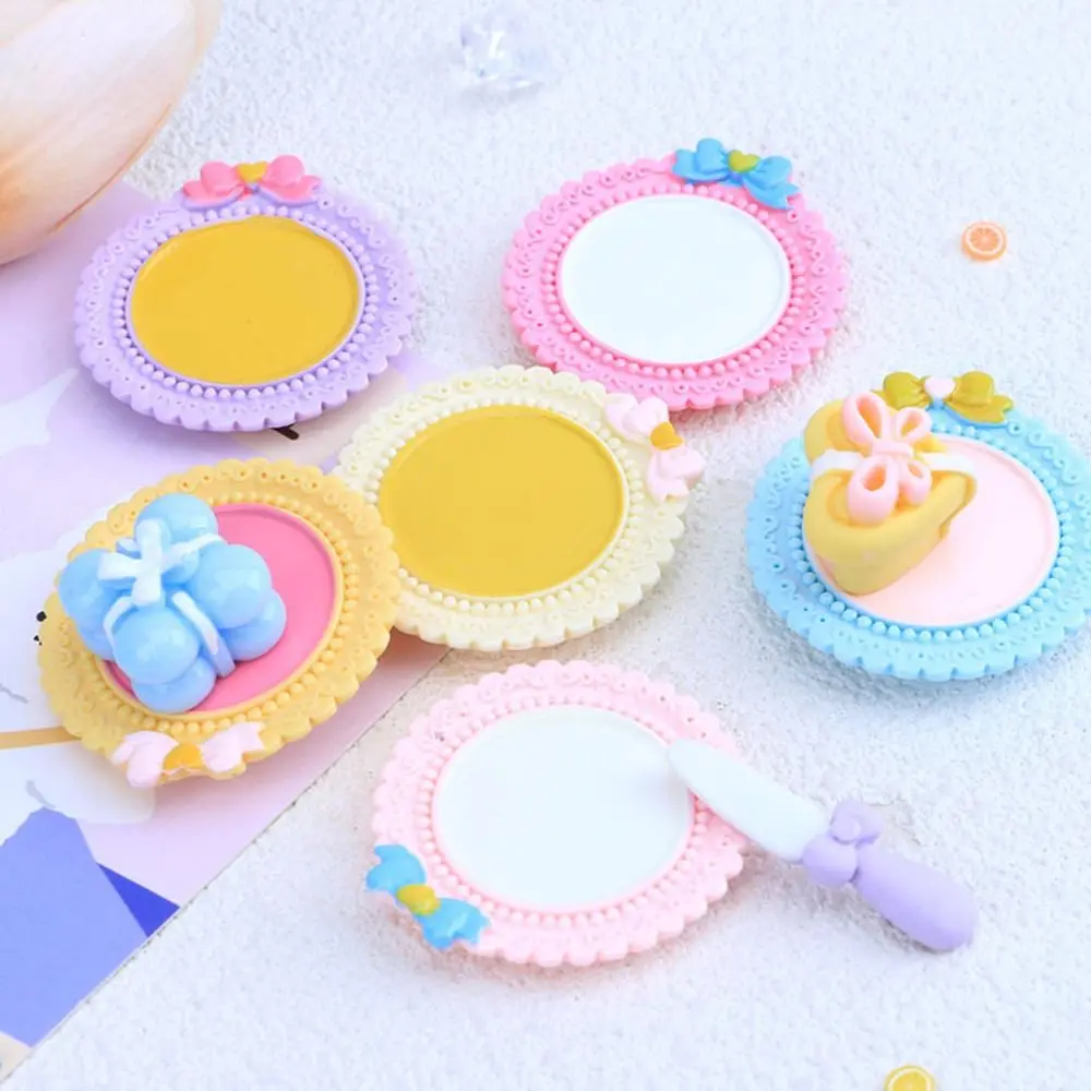 20pcs New Resin Slime Charms Lace Plate Mixed Embellishments Scrapbooking Hair Clip Phone Case Decor