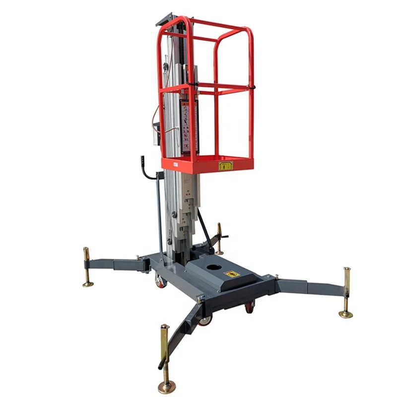 0.85 M Width Single Man Aerial Lifting Work Platform 6M To 12M Lifting Height For Indoor Outdoor Maintenance And Installation