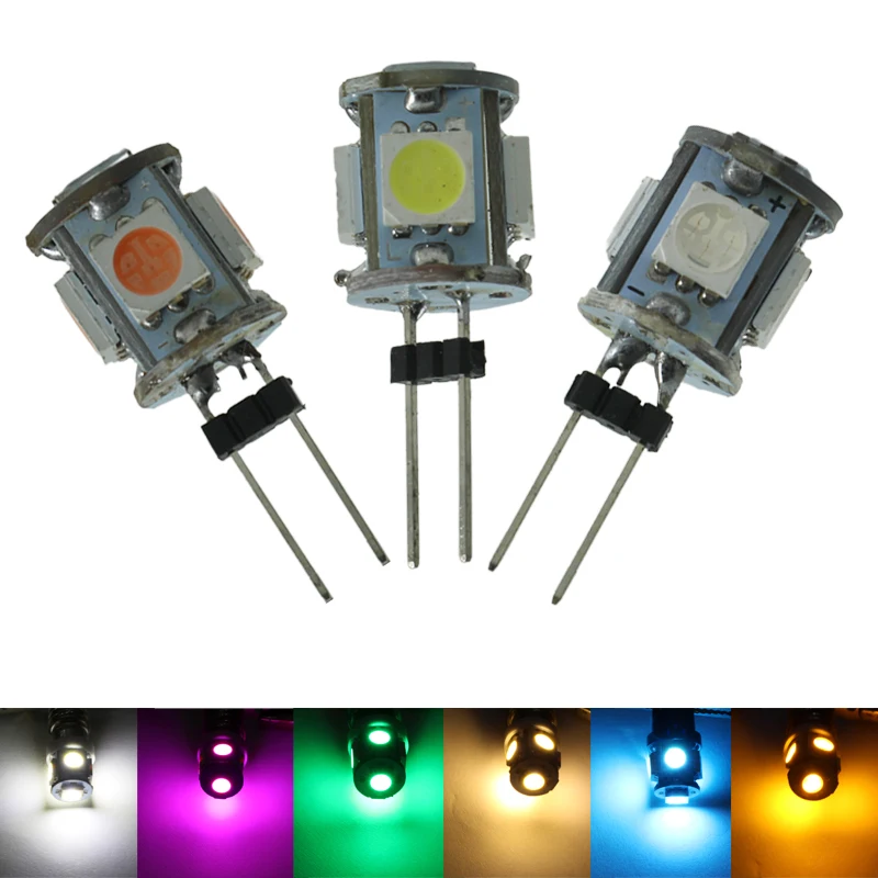 

1pcs Ampoule G4 LED Instrument Bulb 6V 12V 24V 1W Colorful Indicator Lamp 6 12 24 V Volt Mini Auto Car Light