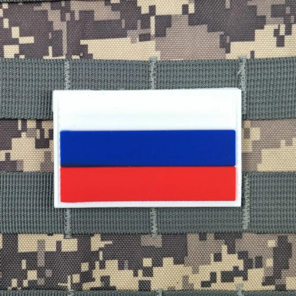 Russian Flag Patch Military Badge PVC Rubber Tactical Sticker Suitable for Backpacks and Clothing Personality Decoration