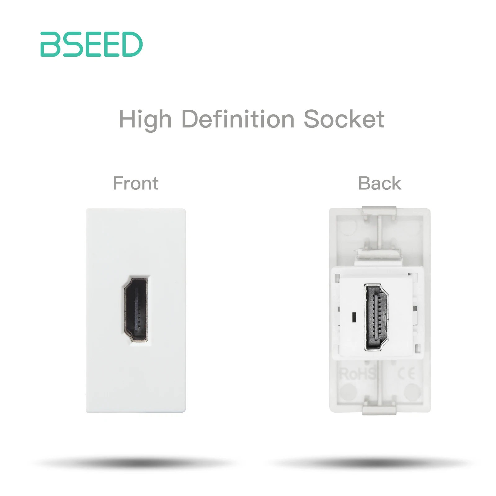 BSEED Muur Internet Cat5 Socket Plastic Frame Onderdelen USB Charge Port TV Satelliet Interface Functie DIY Combinatie