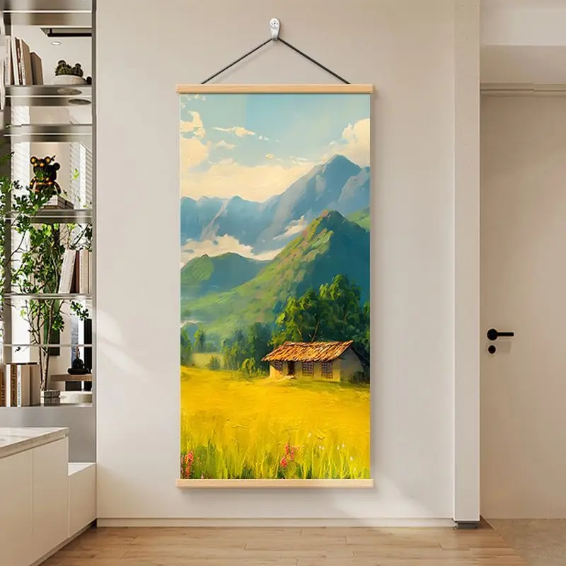 Natural SceneryModern Minimalist Landscape Wall Painting,  Mountain Water for Living Room Sofa Background, Study Decor