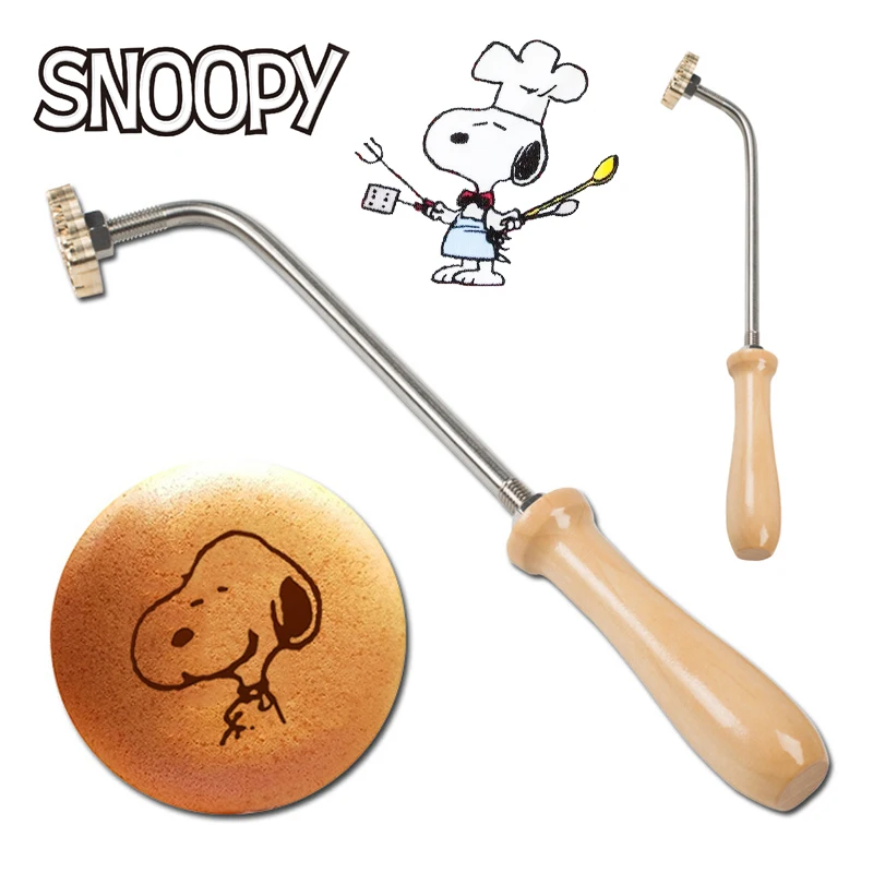 Molde Metálico para Repostería con Diseño de Snoopy, Patrón de Anime Adorable, Herramienta de Repostería para Estampado en Caliente, Decoración de Dorayaki, Panecillos y Tostadas