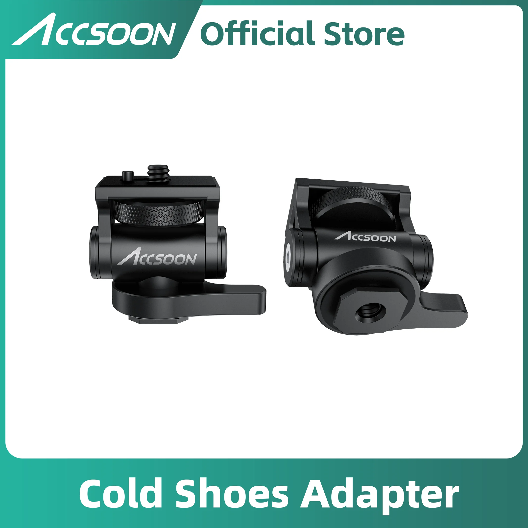 Mini support de montage pour moniteur, tête de trépied avec adaptateur de montage pour chaussure froide, pivotant et inclinable réglable pour lampe de remplissage de Microphone Flash
