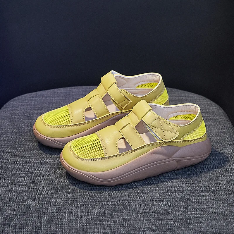 New Summer Women Shoes Breathable Female Sneakers Fashion How-Cuts Sports Casual Size 35-40