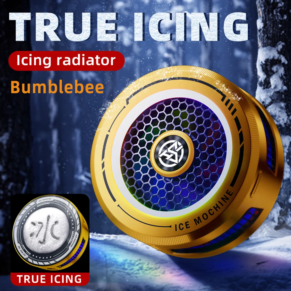 2 in 1 AL19 Magnetic/ Back-clip Mobile Phone Cooler Semiconductor Cooling Radiator 15W Mobile Phone Summer Cooler for PUBG Game