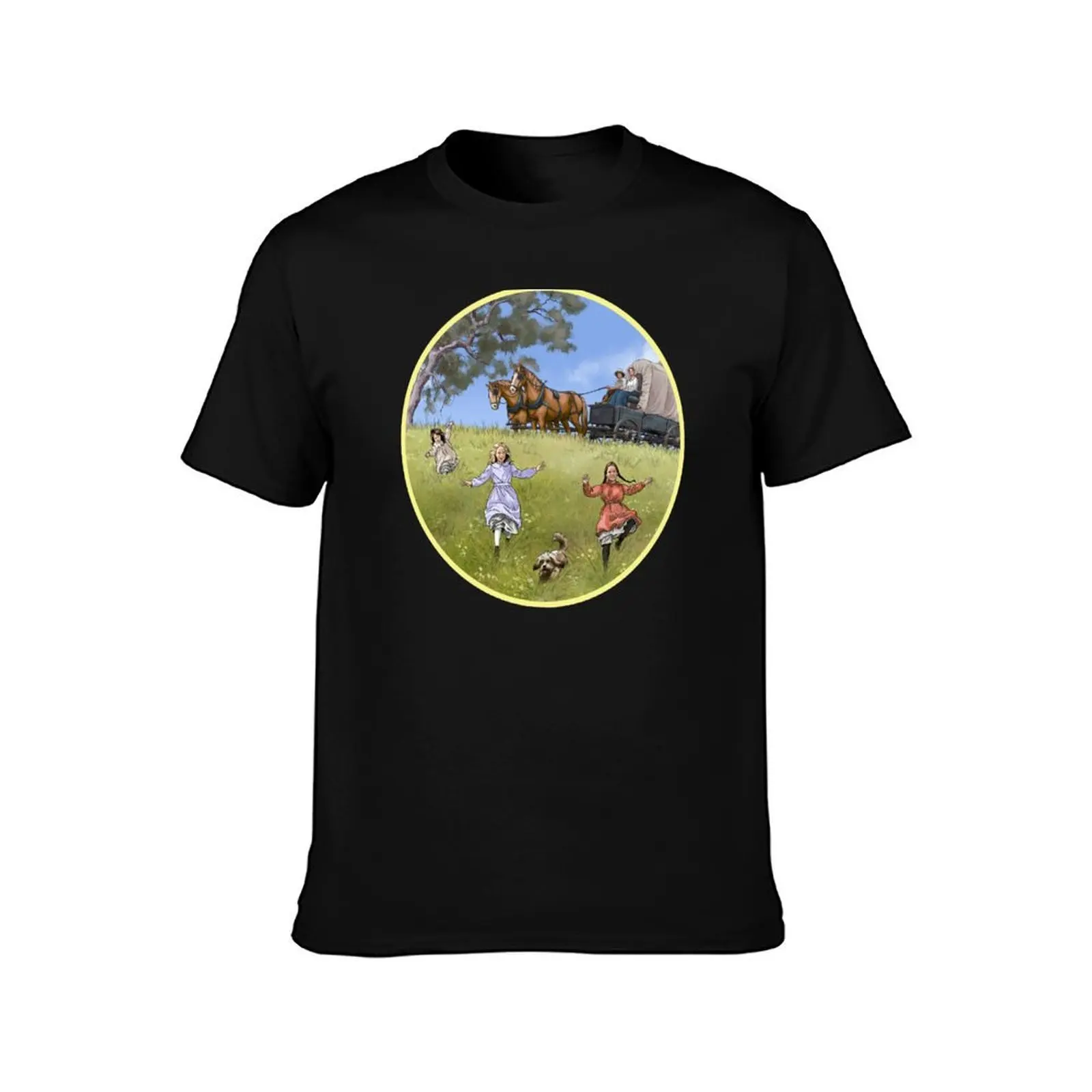 Prairie Family T-Shirt Minimalist Plain Crew Neck T-Shirt
