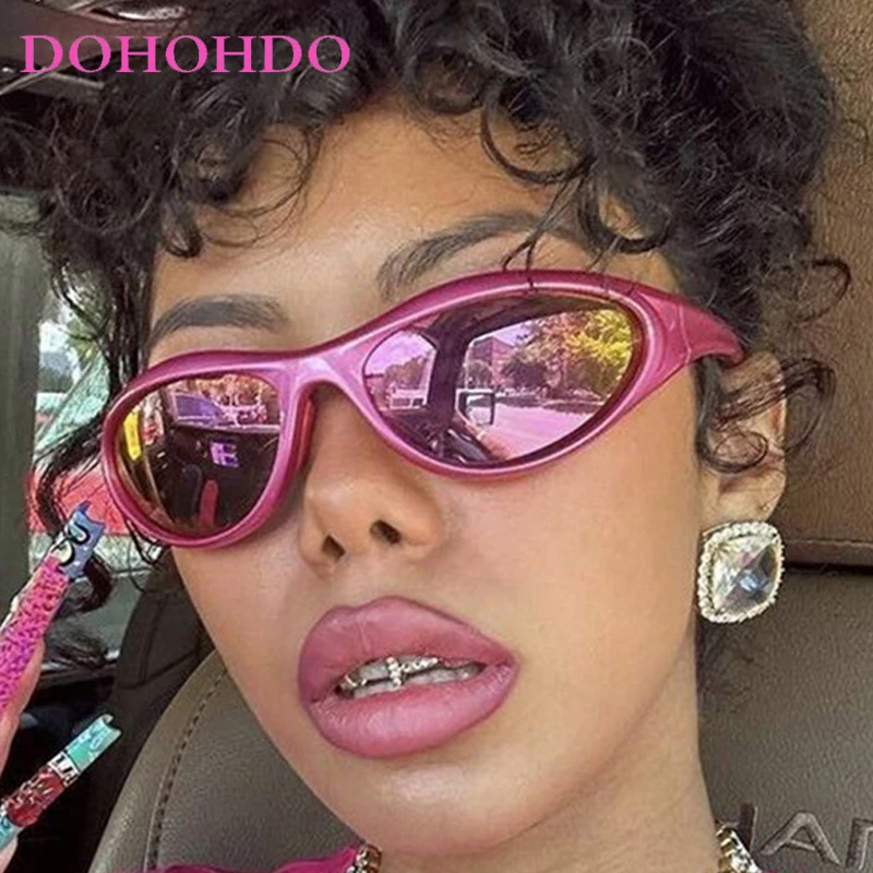 

DOHOHDO Summer Spicy Girl Outdoor Sunshade Sunglasses Fashion New Punk Women Y2K Sun Glasses Men's Sports Cycling Eyewear UV400