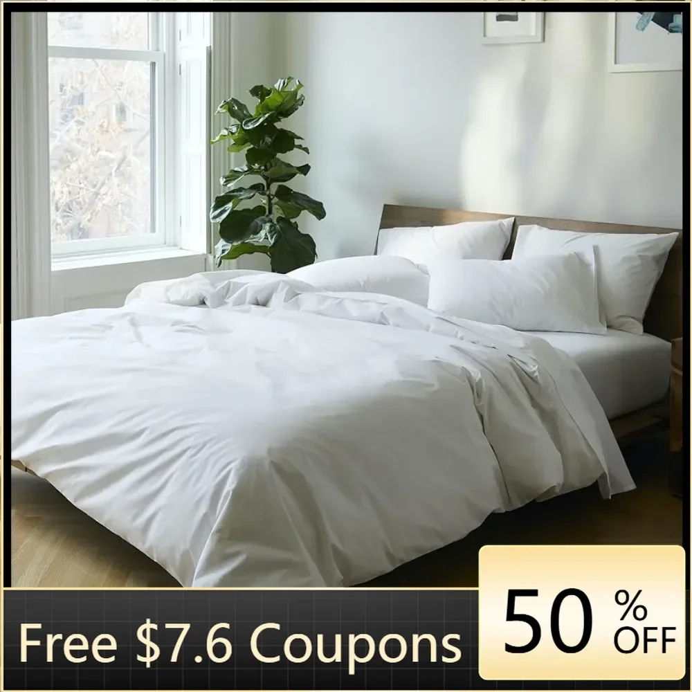 1 Flat Sheet Bed Linen King Size in White - 1 Fitted Sheet Comforter Sets 2 Pillowcases | Best Luxury Sheetsfreight Free Home