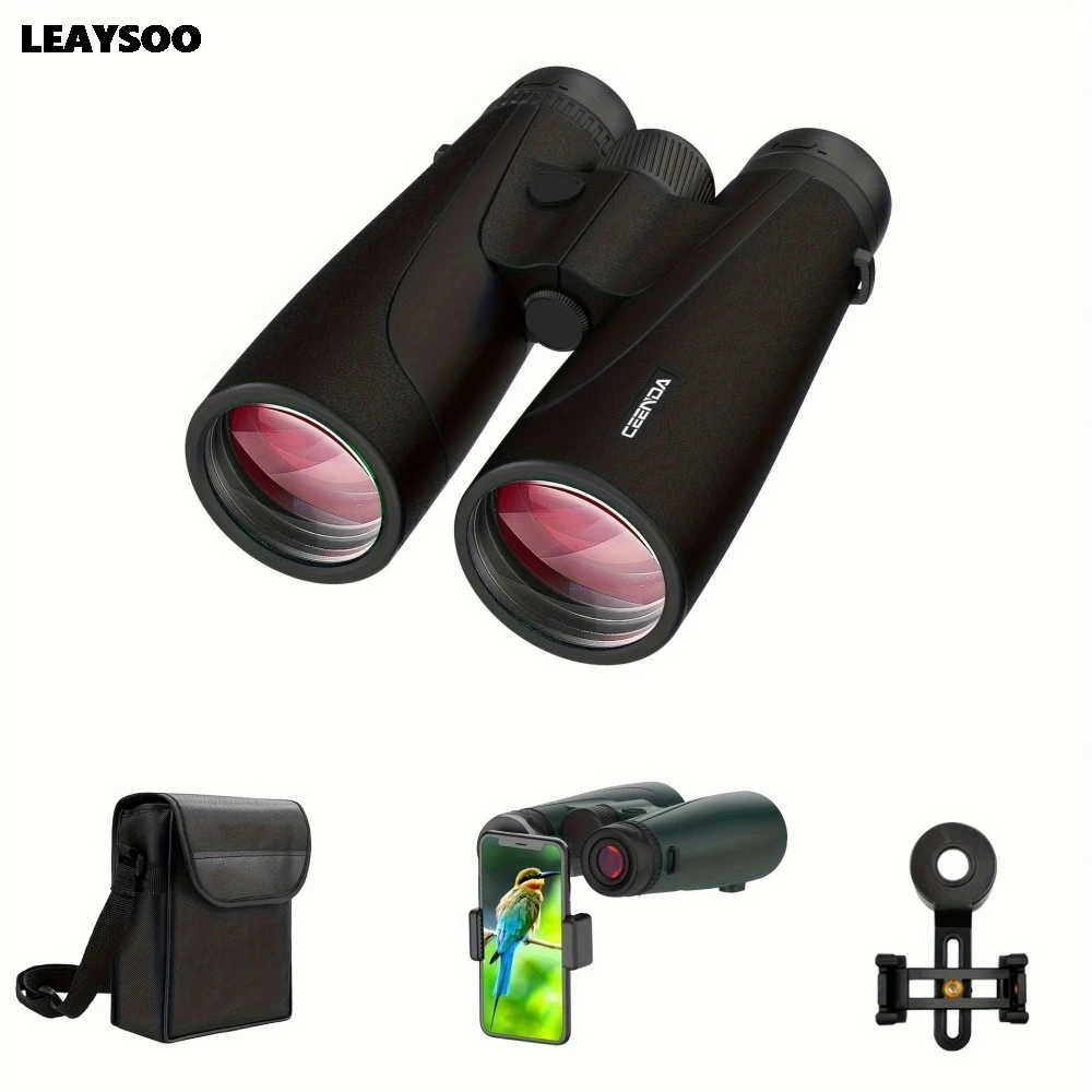 Jumelles à zoom 10X/12X, oculaire large de 23 mm, objectif de 50 mm, revêtement optique SMC, pour le camping, vente en gros