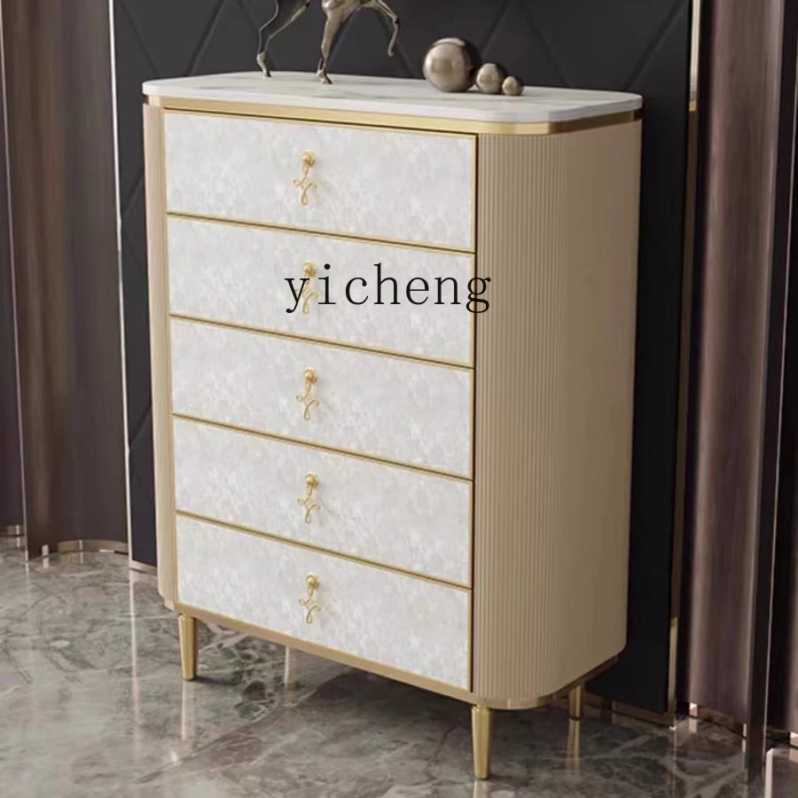 

LSL shell light luxury chest of drawers American retro entrance living room chest of drawers bedroom modern bedroom locker