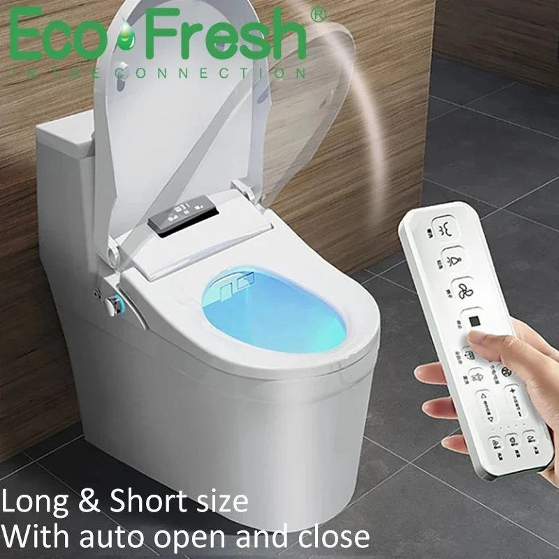 EcoFresh D U-shape Smart Toilet Seat Electric Bidet Cover Smart Night Light Intelligent Bidet Sprayer Heat Clean Dry Massage