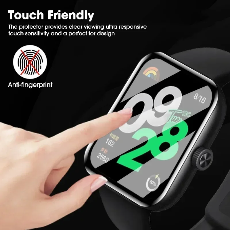 طبقة واقية مضادة للخدش لساعة شاومي ريدمي 4 ، واقي شاشة منحنية ، 1-3