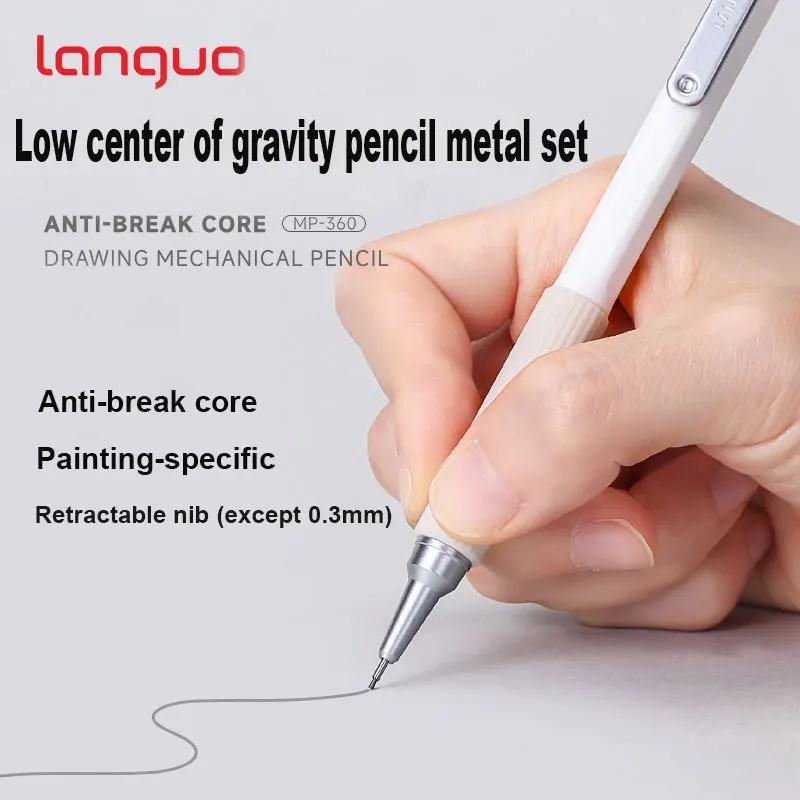 

Metal Mechanical Pencil Set,4PCS Art Drafting Pencils with 80PCS Leads Refills 3PCS Erasers Case for Writing Sketching Drawing