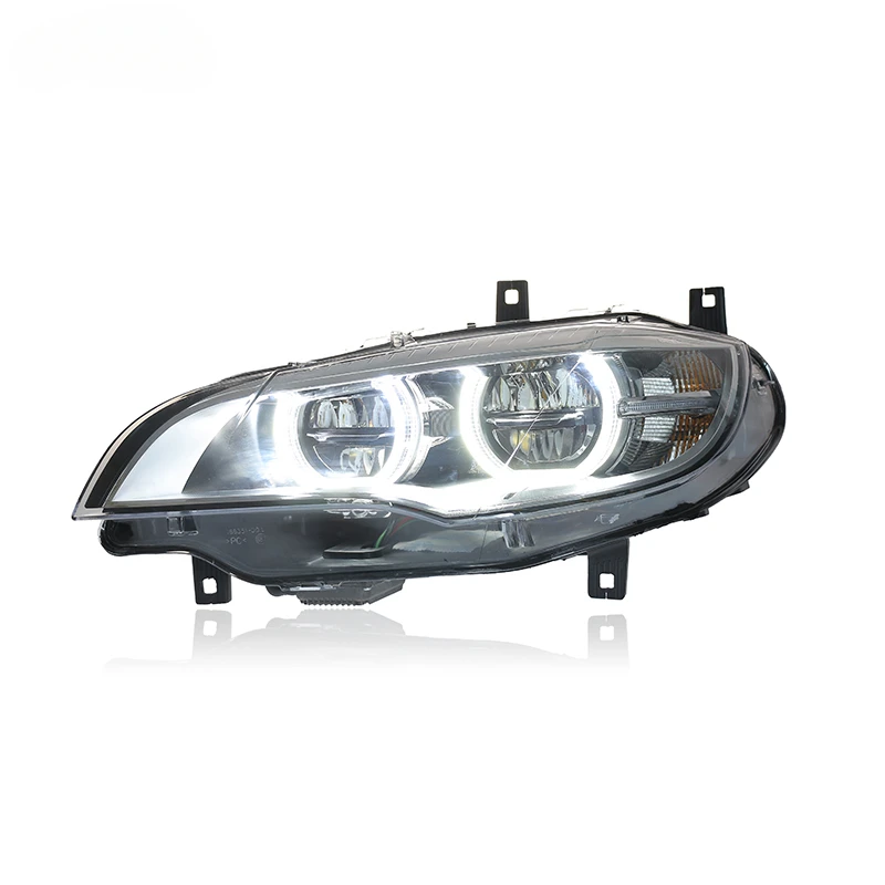 Suitable for 08-14 BMW X6 Headlight Assembly Modified E71 Upgraded New LED angel Eye Daytime Running Light