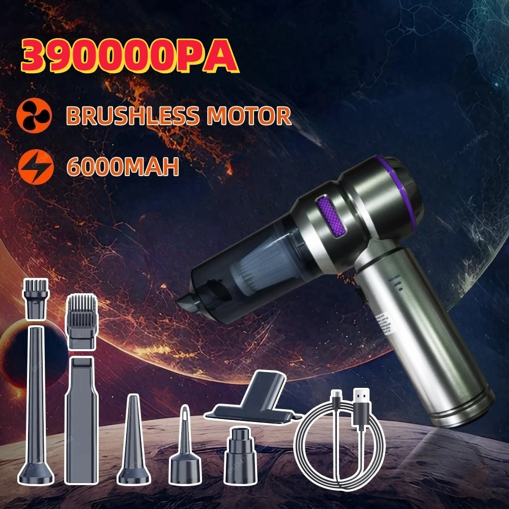 Brushless Motor Car Accessories 6000mAh Large Capacity Battery Powerful Wireless Vacuum Cleaner Electrical Appliances Handheld