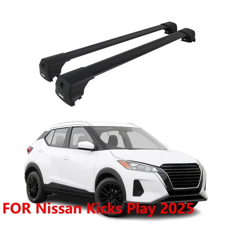 

Поперечины для багажника на крышу Nissan Kicks Play 2025, алюминиевые, черные, 2 шт.