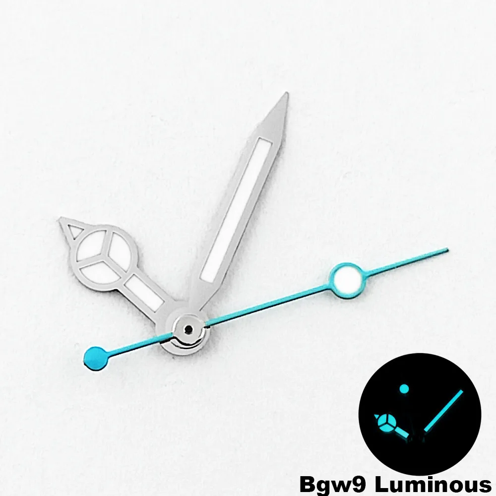 Uhrzeiger bgw9/C3 Blau Grün Leuchtend passend für NH-35-36 Uhrwerk Mechanische Armbanduhr Zubehör Silber Gold Roségold Schwarz Rot – Detail 5