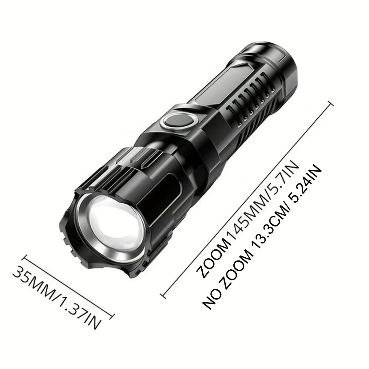 Strong Light LED Flashlights Telescopic Zoom Tactical Torch Type-c Rechargeable Portable Spotlight Long-Range Camping Flashlight