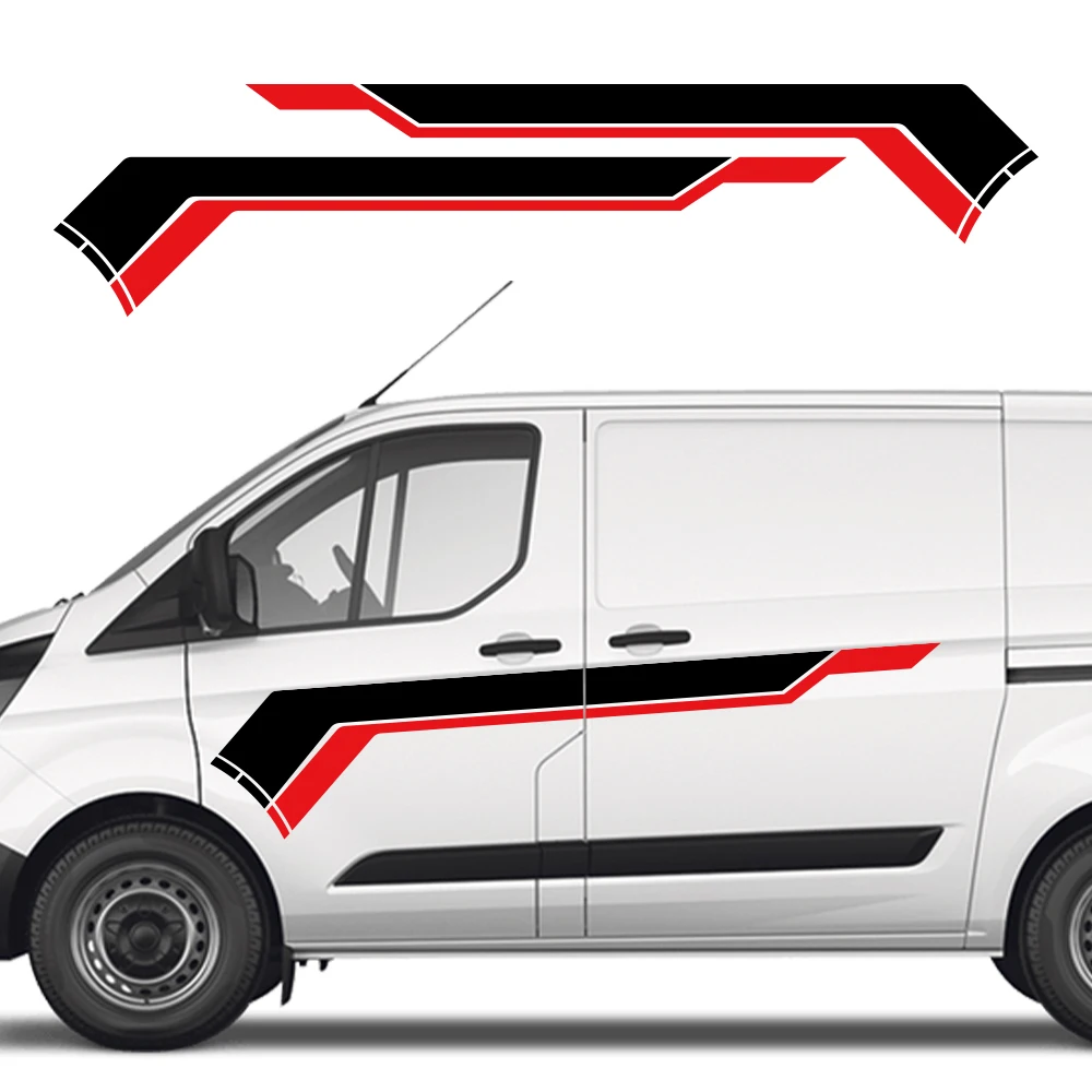 

Наклейки на боковые части кузова автомобиля для Ford Transit Van Sport, графические полосы, декоративные виниловые наклейки, аксессуары для украшения авто