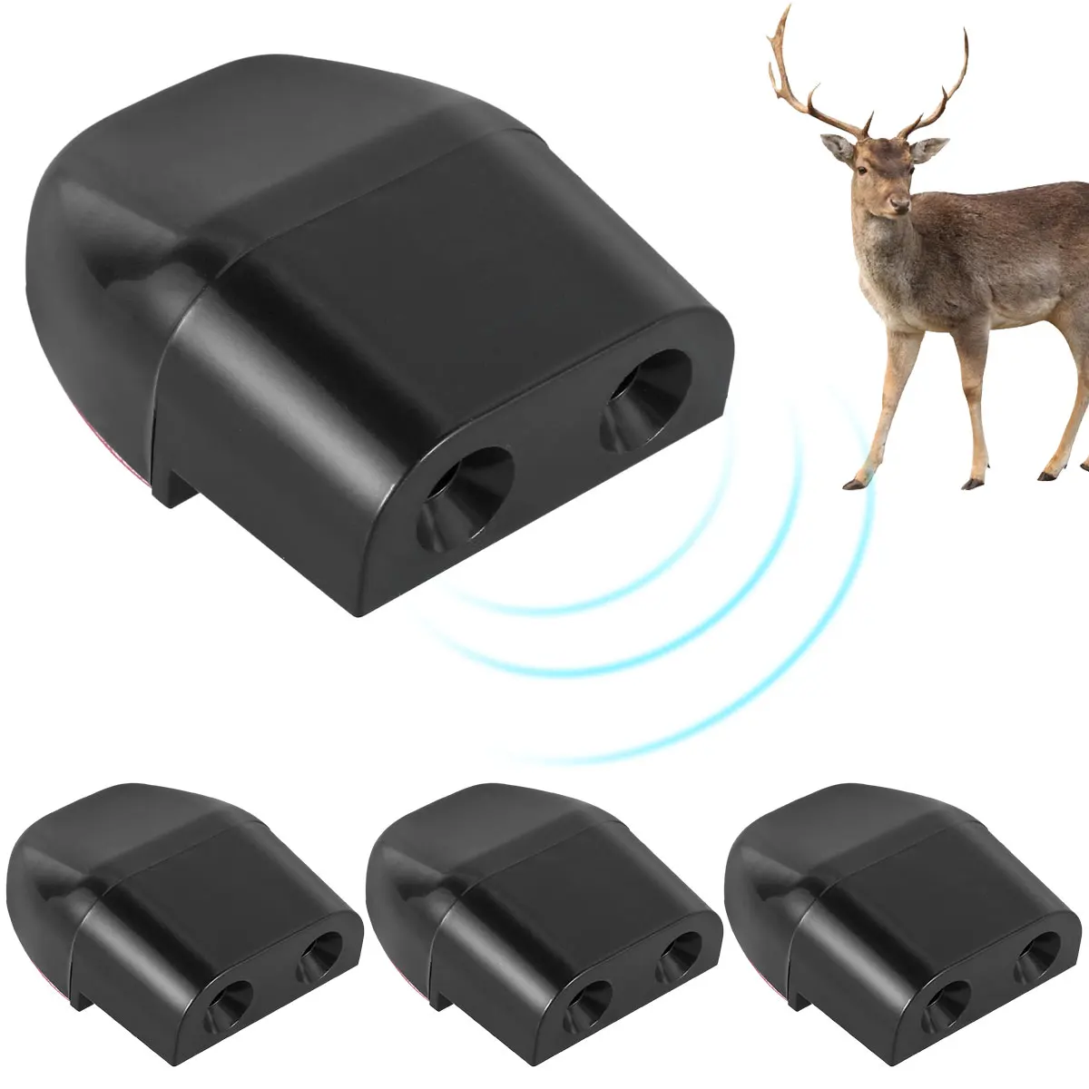 4PCS Deer Whistles, Deer Warning Devices with Waterproof Adhesive Tapes, Car Save Deer Whistles Avoids Collisions for Vehicles