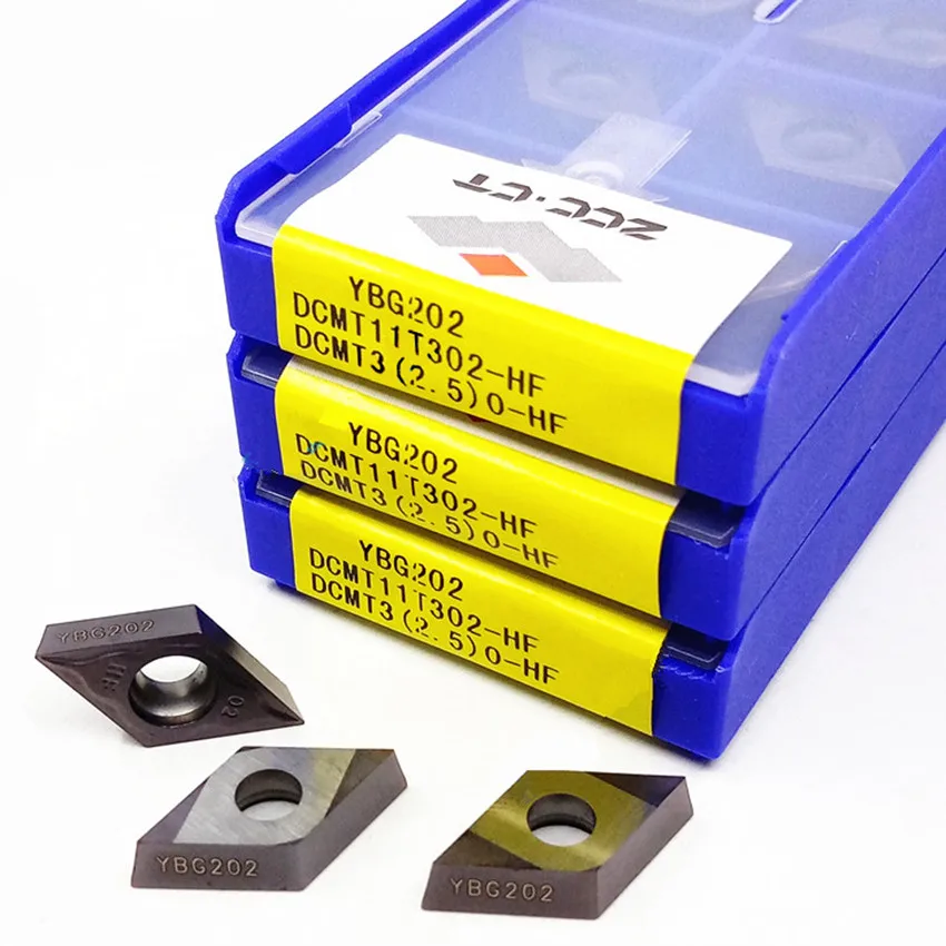 

DCMT11T302-HF YBG202/DCMT11T304-HF YBG202/DCMT11T308-HF YBG202 DCMT11T3 DCMT32.51 DCMT32.52 ZCC.CT CNC carbide inserts 10pcs/box