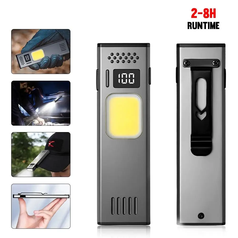 

New Magnetic DC-02 EDC Flashlight Rechargeable Super-Thin Super-Thin Flashlight Built-in Battery Magnetic Flashlight Work